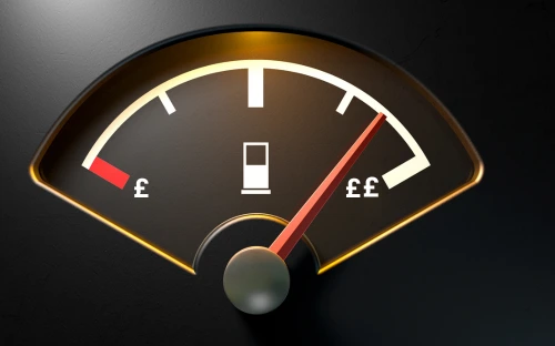 Fuel Guage showing running costs